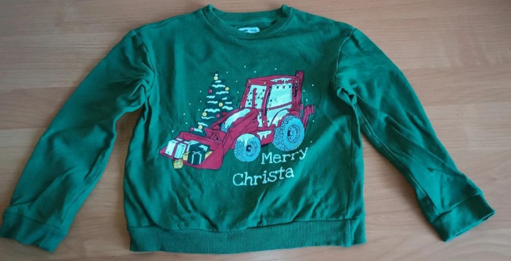Świąteczna bluza dla chłopca traktor Sinsay r 122 128