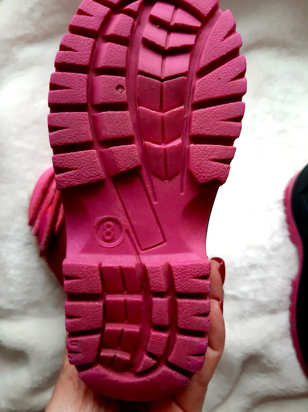 Ботинки сапожки 24 размер непромокаемые резиновыедля девочки с утеплит