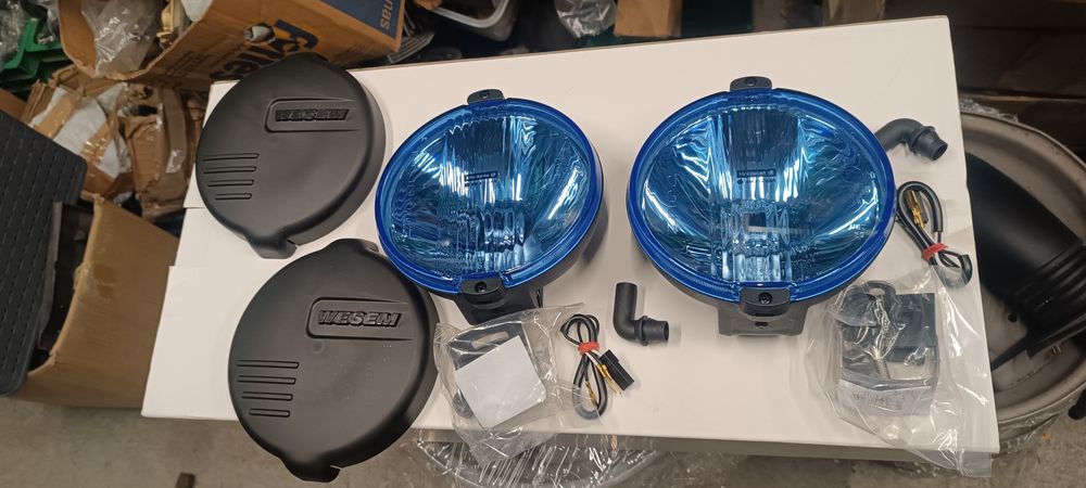 Fiat 126p polonez 125p halogeny niebieskie szkło + osłony nowe 2 sztuk