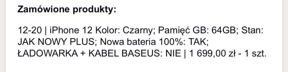 Iphone 12 64 gb JAK NOWY