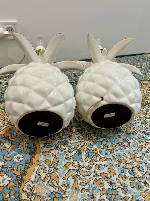 Para Designerskich Lamp Pineapple Włochy lata 1970te