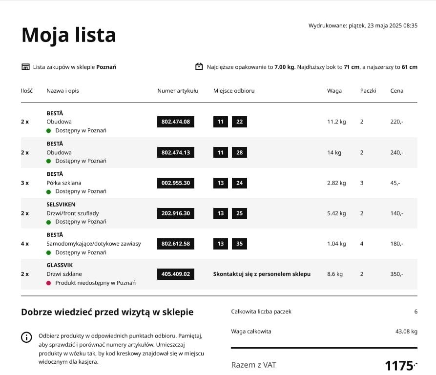 Witrynka Witryna szafka szafa biblioteczka  ikea besta