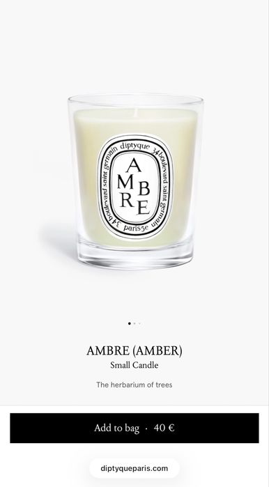 Свічка Diptyque Amber 70 gr