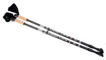 Kijki do chodzenia teleskopowe Nordic Walking regulowane czarne