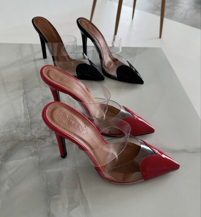 Alaia туфли мюли с сердцами 36р красные