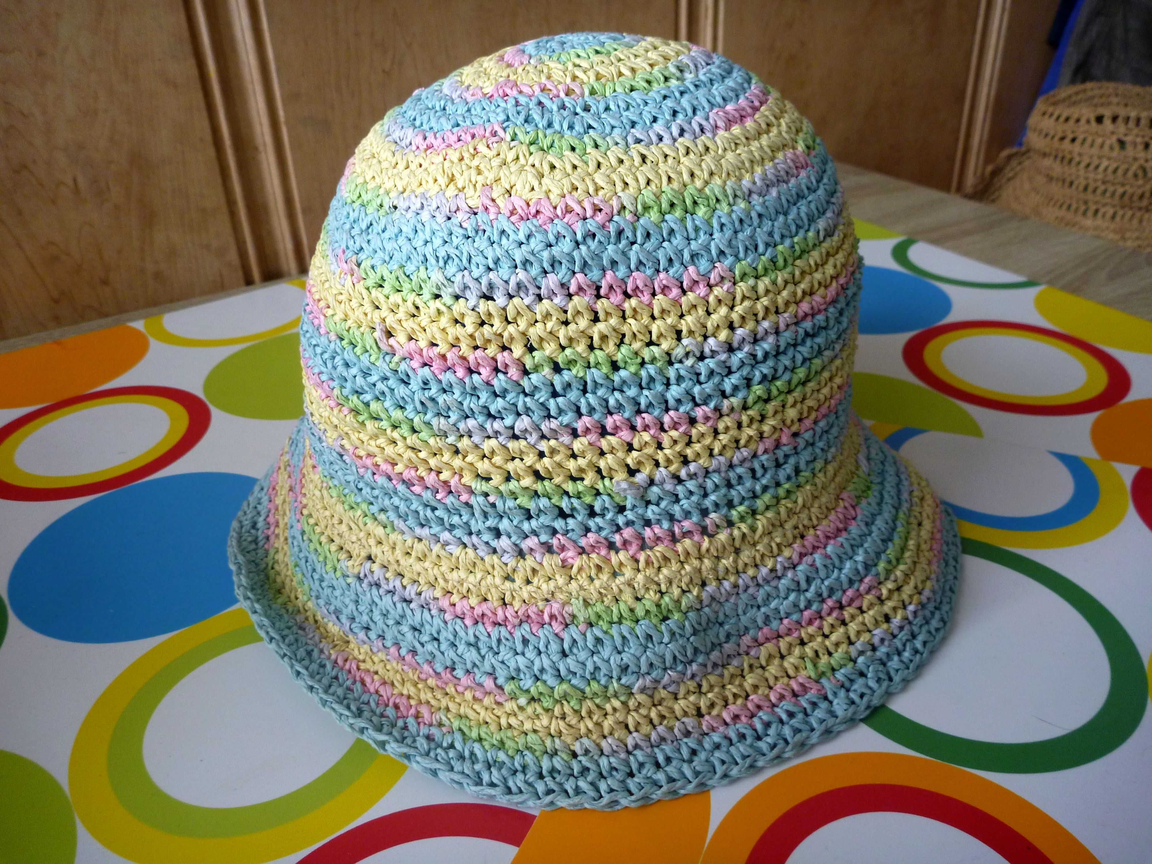 Kolorowy kapelusz czapka kapelusik dziewczęcy - 54 cm