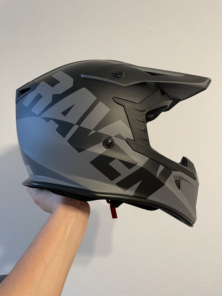 Kask fullface,dh,cross,raven