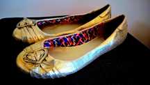 GUESS snaekers balerin sport ecco złote super