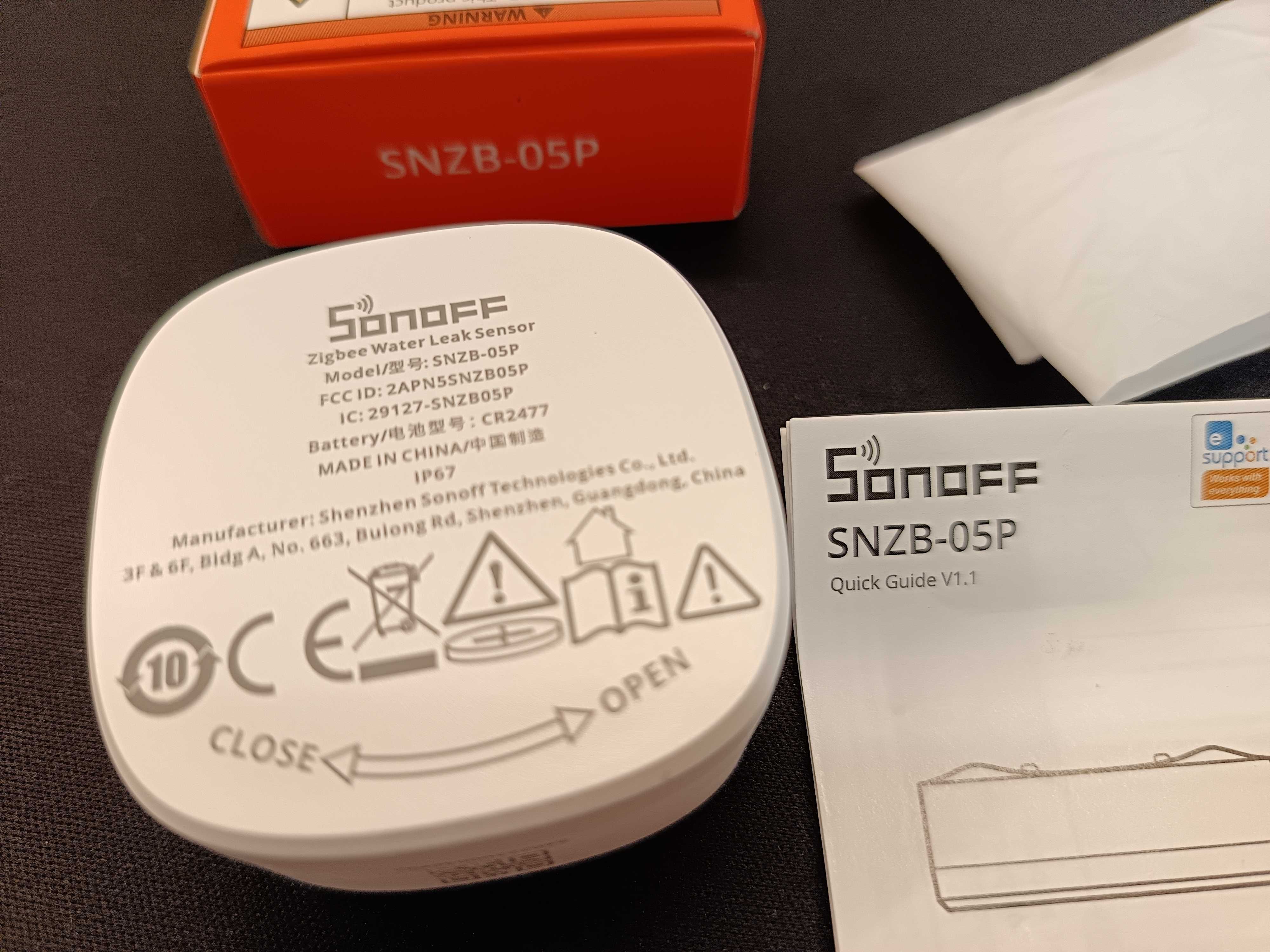 Датчик витоку води SONOFF Zigbee/SNZB-05P/Розумний Дім/Оригінал!