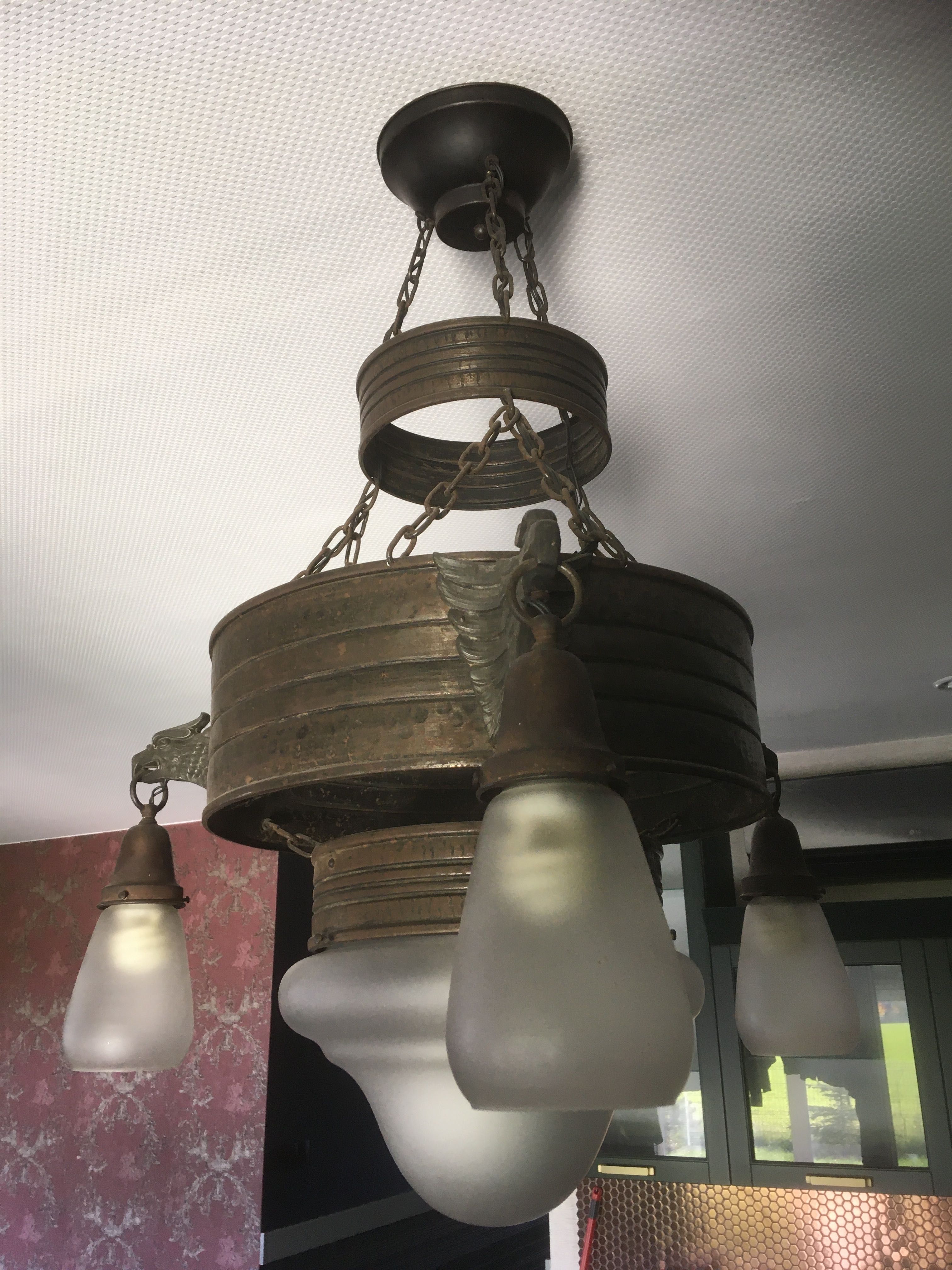 Stara sufitowa lampa Śląska