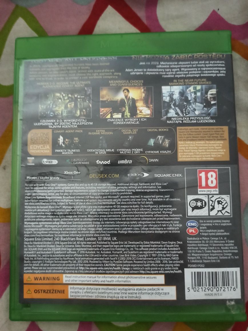 XBOX ONE DEUS EX nie używana
