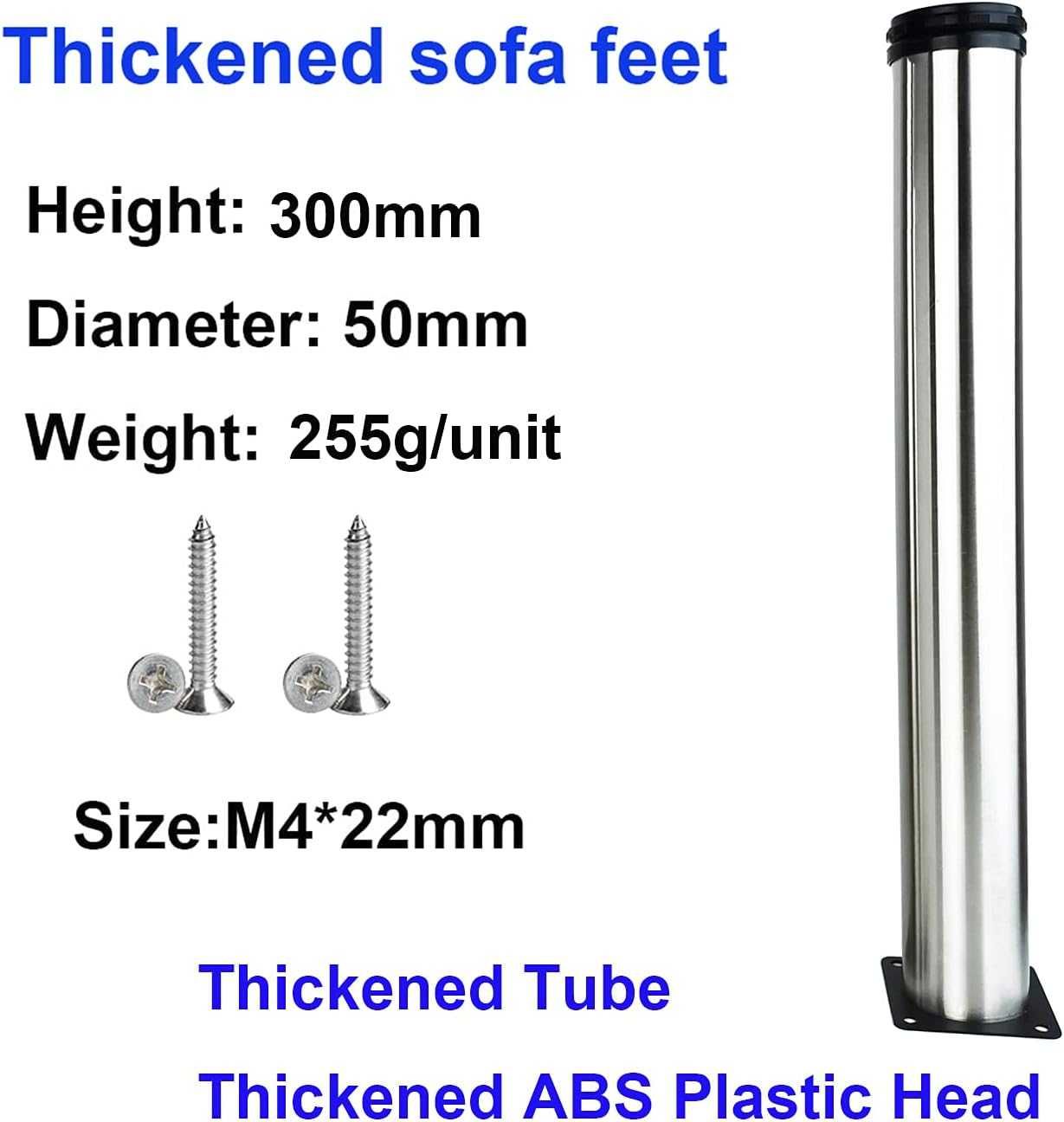 Nowe nogi do mebli / nóżki metalowe / regulowane 30cm / 4szt !1729-A!