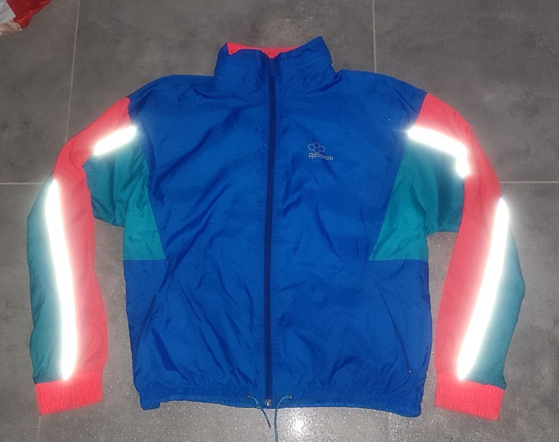 Kurtka Reebok r. XL Retro Vintage NOWA kolorowa