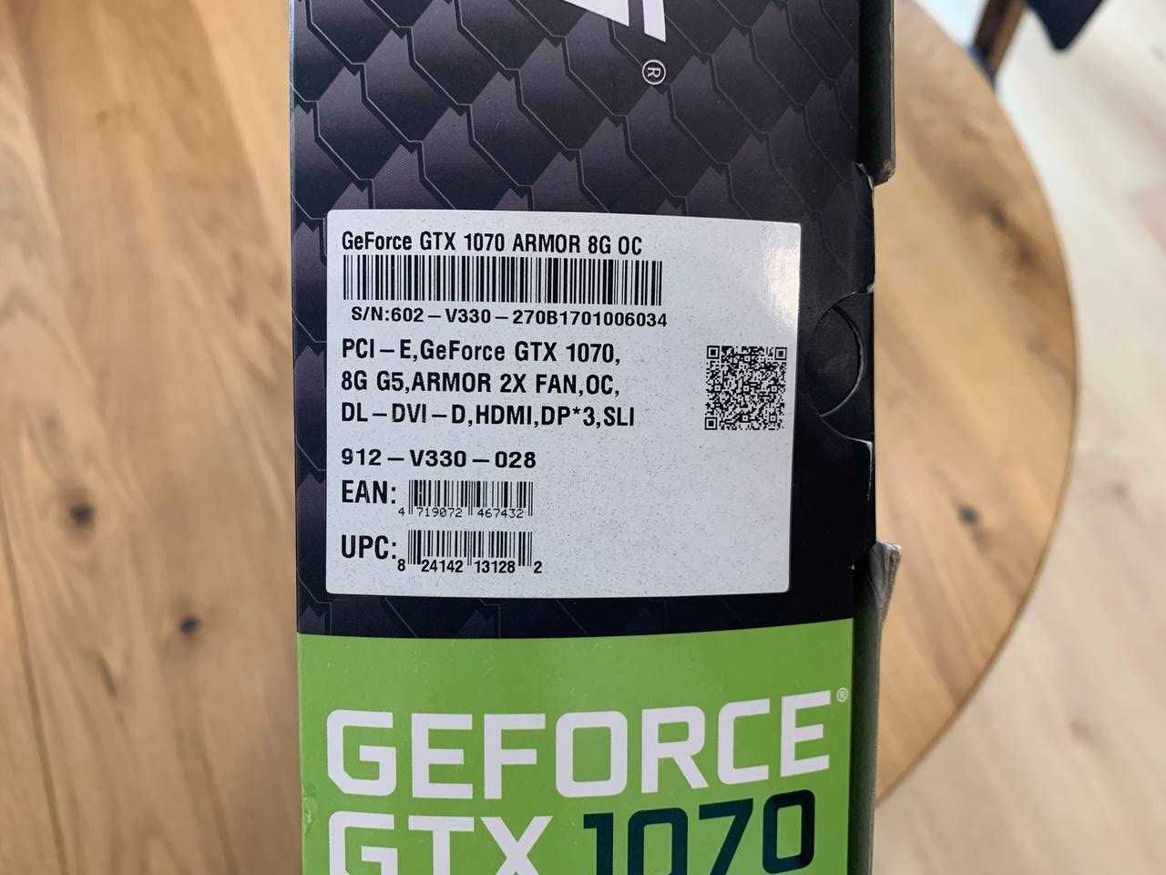 Продам GTX 1070 ARMOR 8G OC