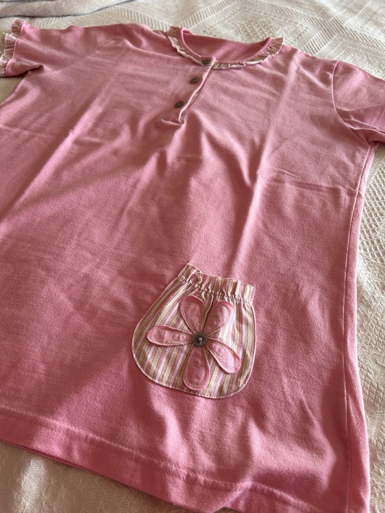 Pijama cor de rosa