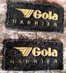 Patches GOLA HARRIER Cabedal Pele Dourado Estampas
