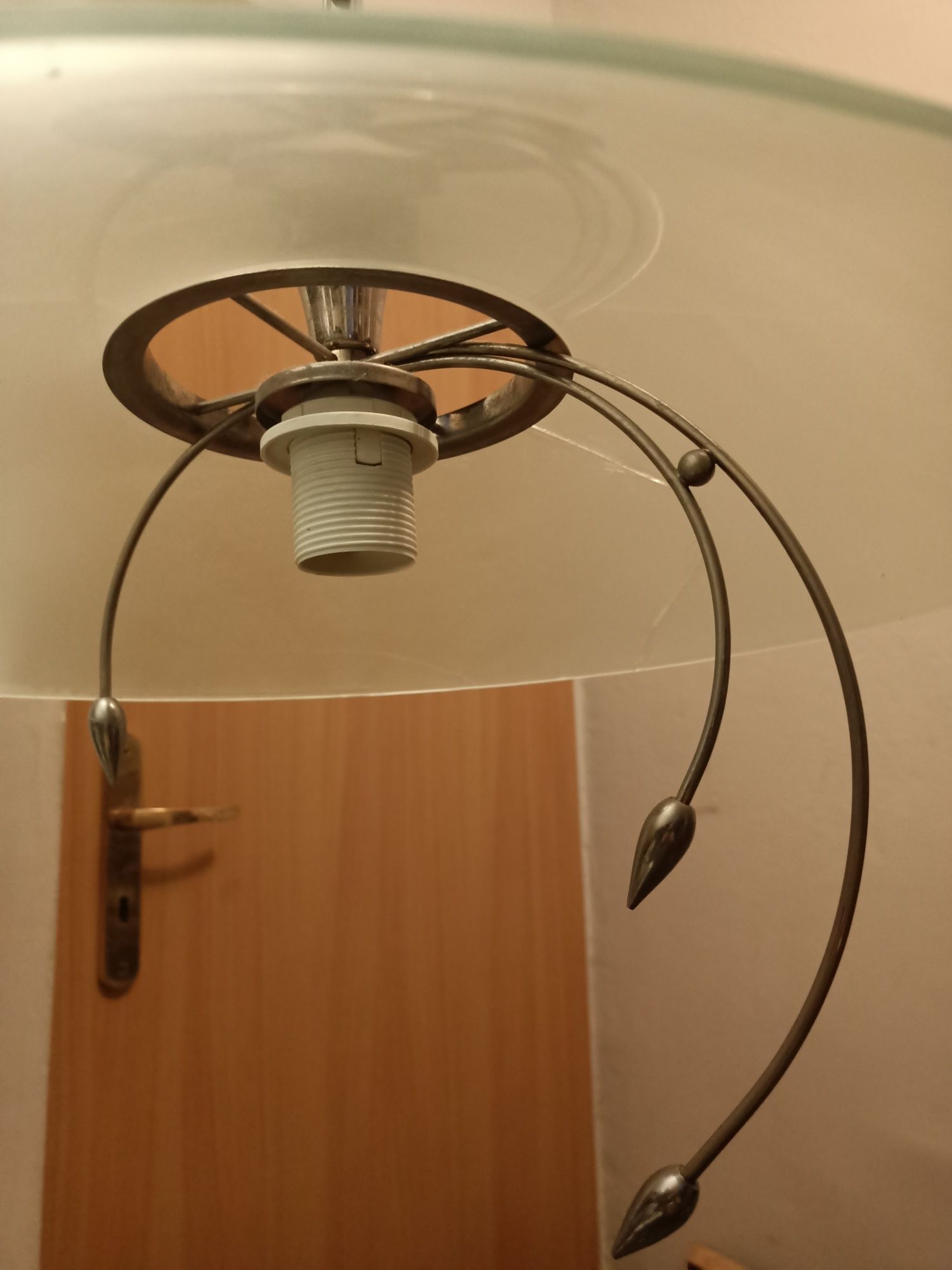 Lampa wisząca kuchenna srebrna