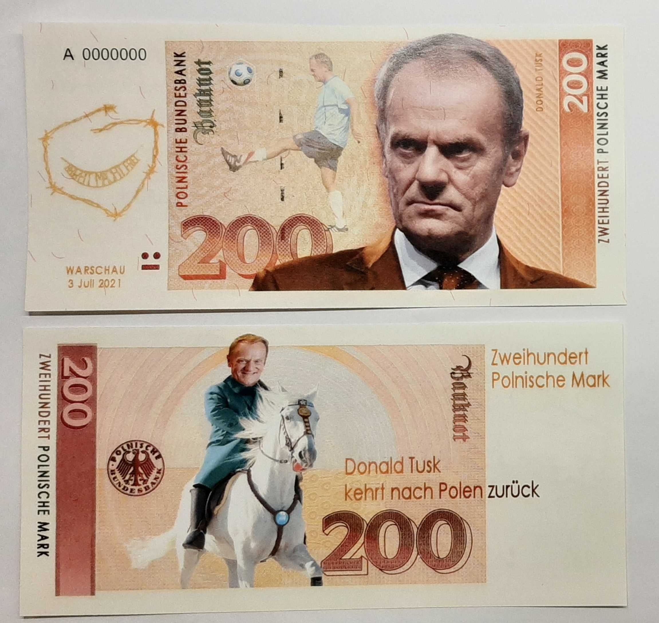 200 złotych marek Donald Tusk