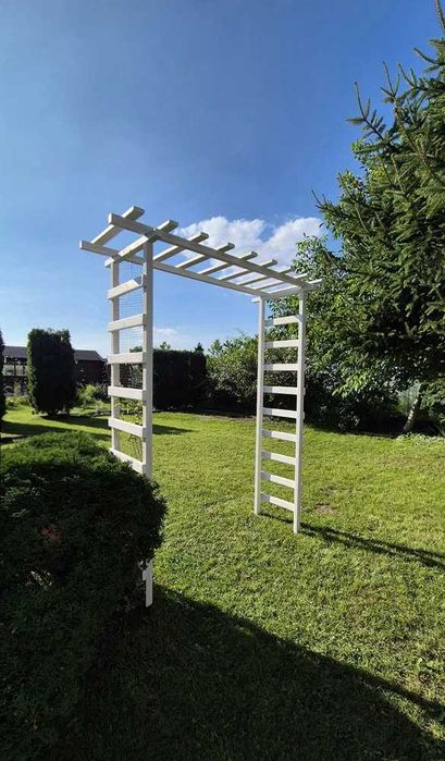 pergola z ławką i donicami, wykonam inne rzeczy z drewna