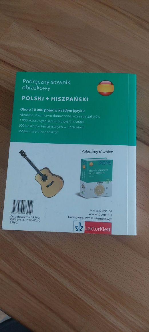Podręcznikpons słownik obrazkowy języka hiszpanskiego