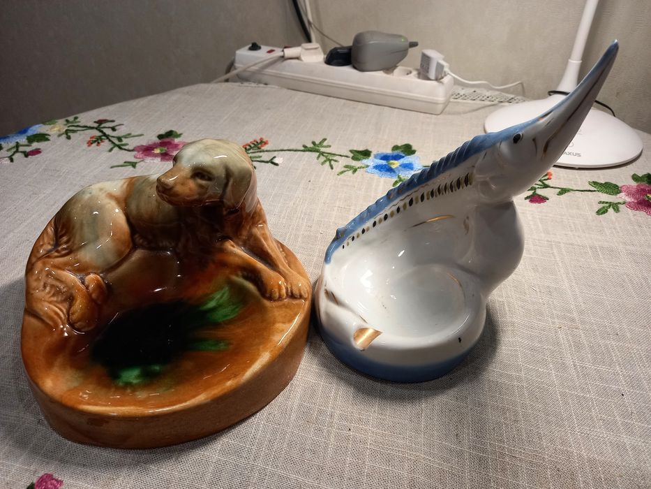 Фарфоровая и керамическая пепельница