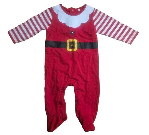 Pajacyk świąteczny śpioszki Boże Narodzenie Mikołaj rozmiar 68 czerwon