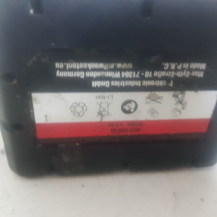 Bateria milwaukee 4ah 18v redlithium lit m18