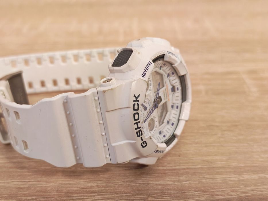Zegarek g-shock ga100a biały sportowy męski analogowo cyfrowy