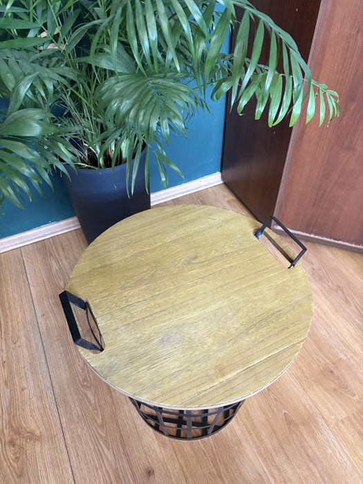 Stolik ozdobny kawowy metalowy industrialny stylowy