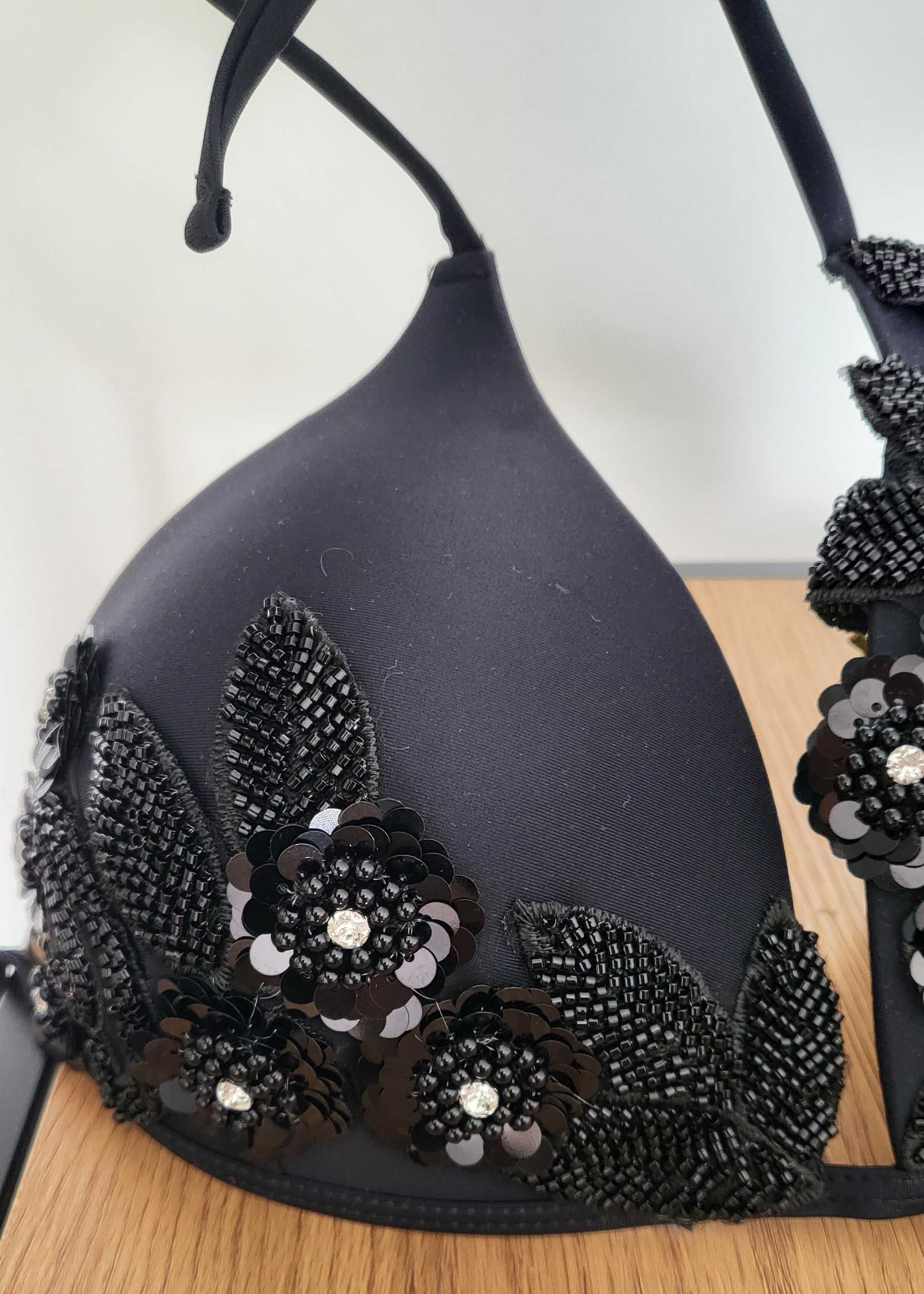 Góra Bikini Push-up ręcznie zdobiona r.XL (C/D)