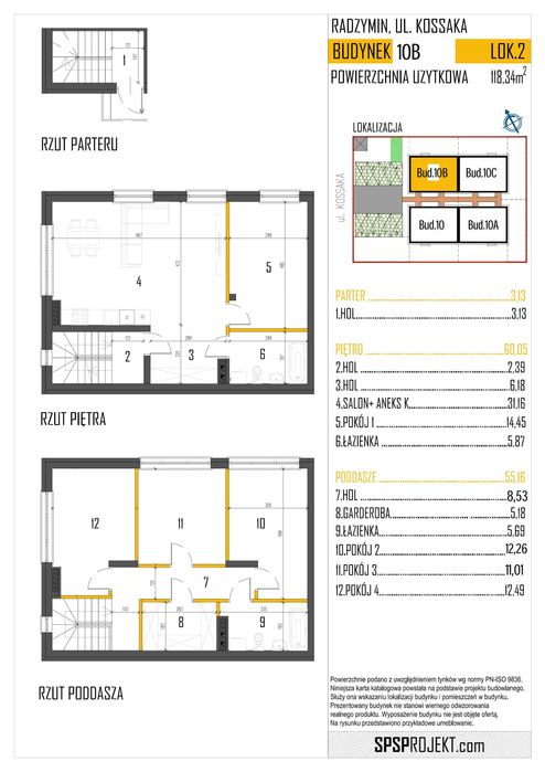 Mieszkanie 5 pokoi dwa miejsca postojowe 118,34 m2