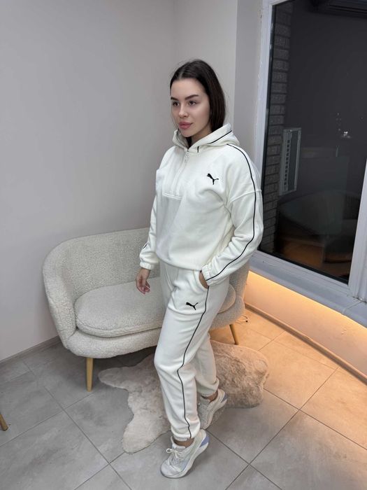 ТЕПЛО! Женский polar флис костюм SXL мягкий зимний с лого чорний