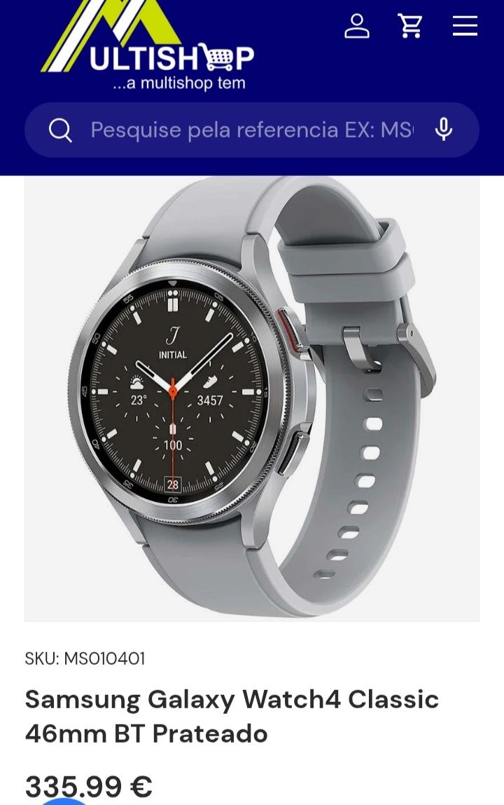 Smartwatch SAMSUNG Galaxy Watch 4 Classic 46mm LTE E-Sim C/Novo