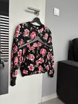 Czarny komplet spódnica bluza w kwiatki H&M 36 S