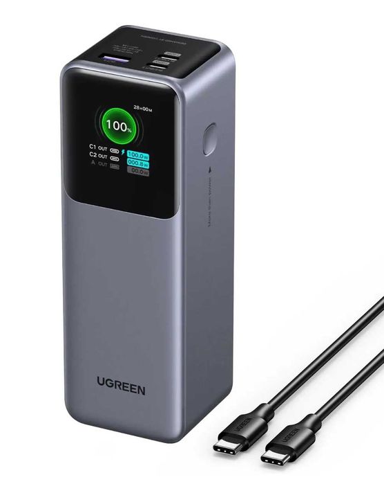 Повербанк UGREEN PB722 Nexode 25000mAh 200W (35525) з дисплеєм!