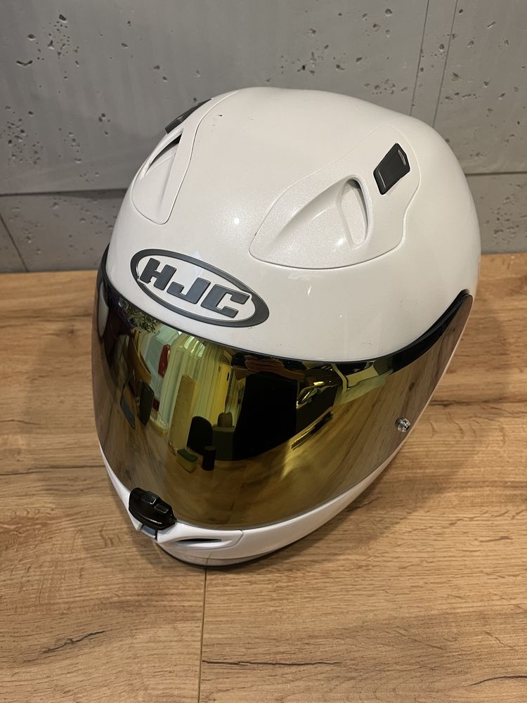 Kask HJC FG-17 rozmiar XS. Biały z lustrzaną szybką