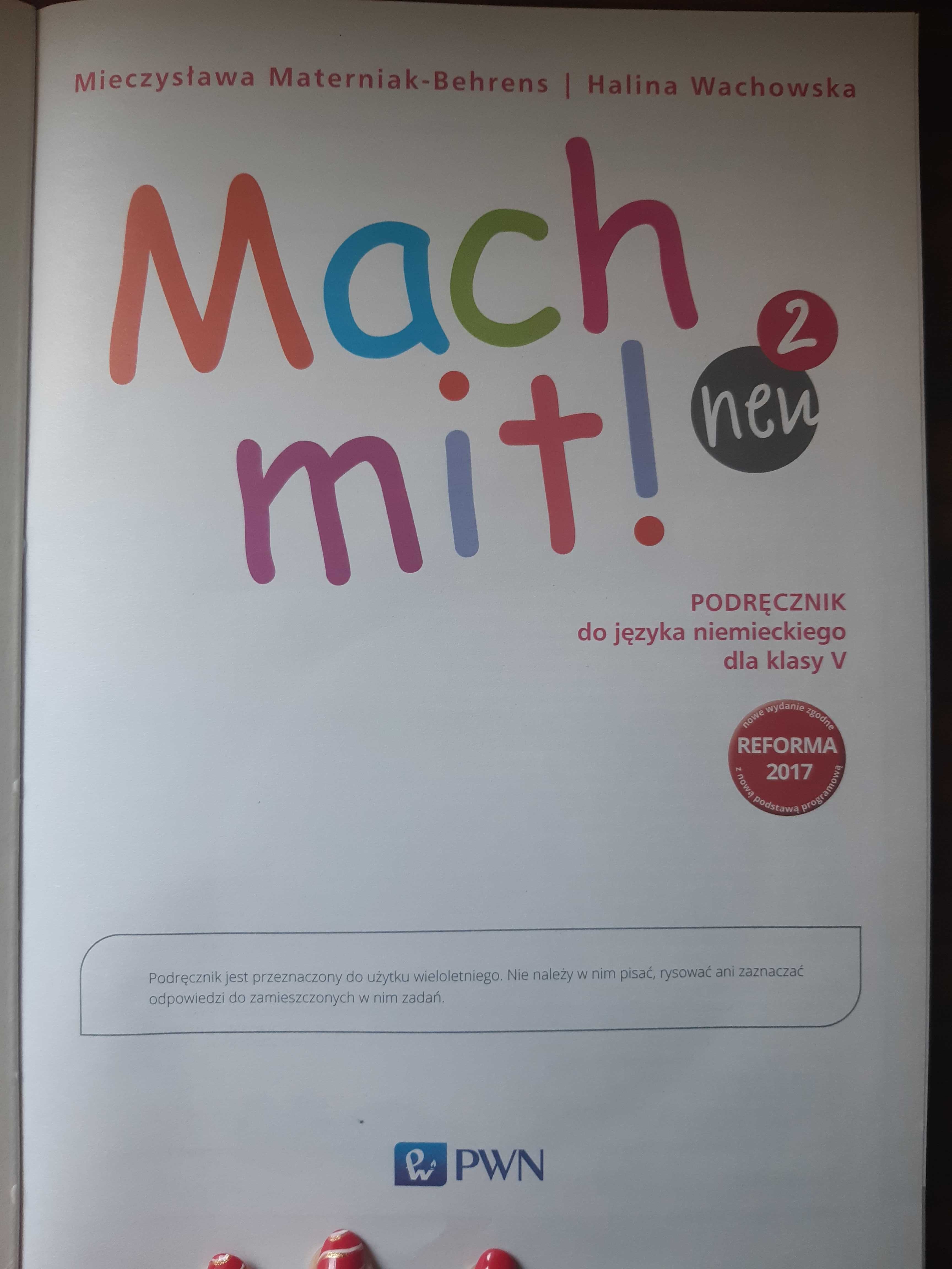 Podręcznik do nauki języka niemieckiego dla klasy 5 szkoły podstawowej