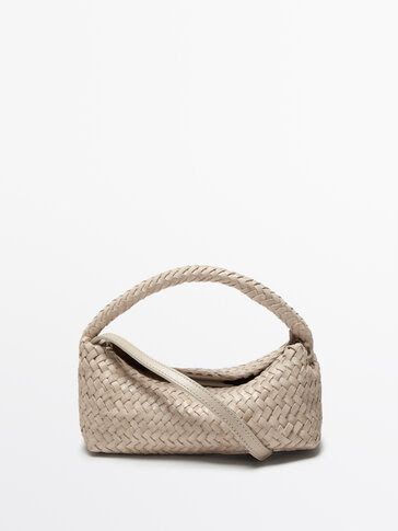 Плетена сумка Massimo Dutti