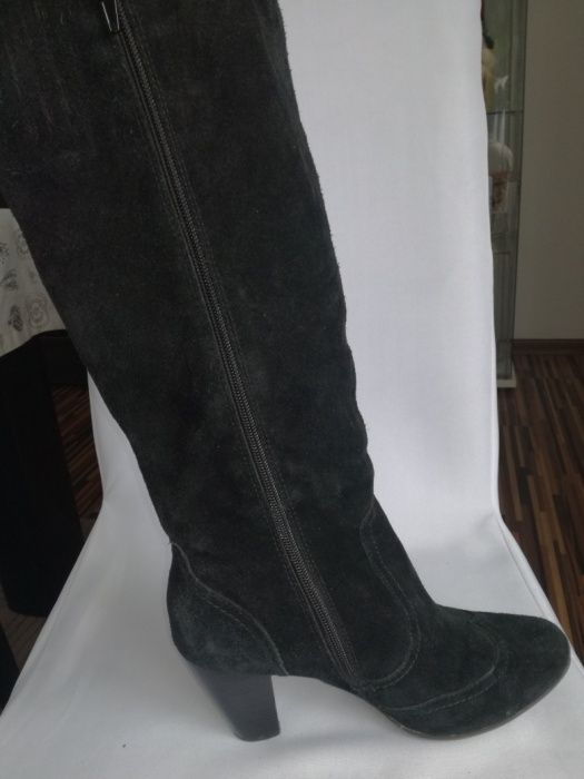 Kozaki skórzane buty wiosenne oficerki przejściowe damskie 39 skóra