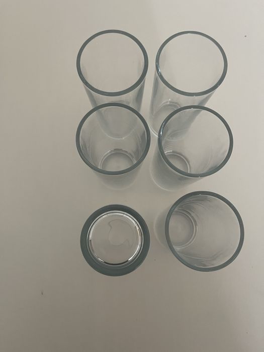 Conjunto de 6 Copos Altos de Vidro Transparente – Excelente Estado