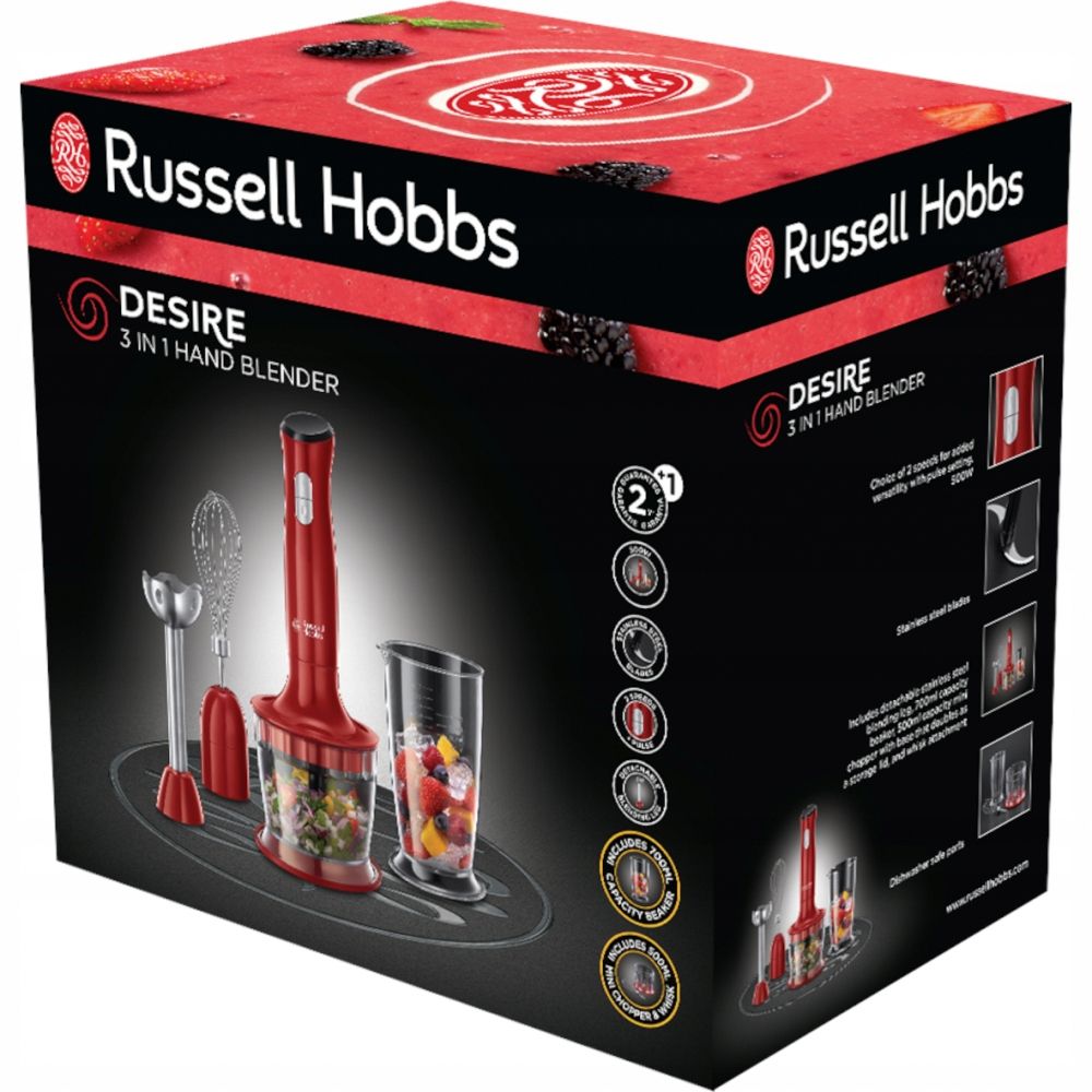 Blender Ręczny Russell Hobbs 24700 same akcesoria 500 W Czerwony