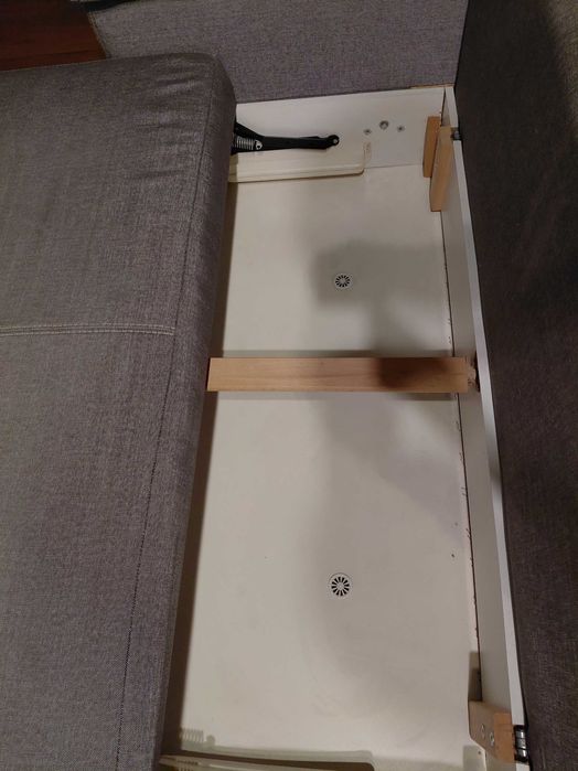 Sofa kanapa szara melanż narożnik z funkcją spania rozkładany