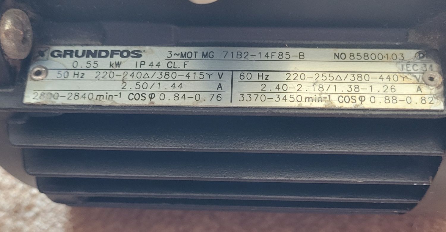 Silnik z pompą Grundfos 71B2-14F85-B