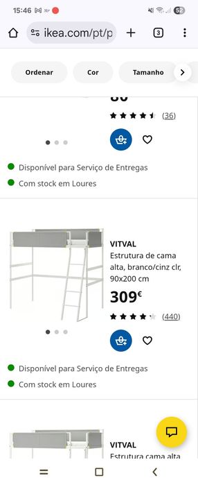 Cama alta IKEA,  quase nova