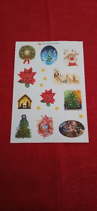 Etiquetas de Natal, autocolantes, novas