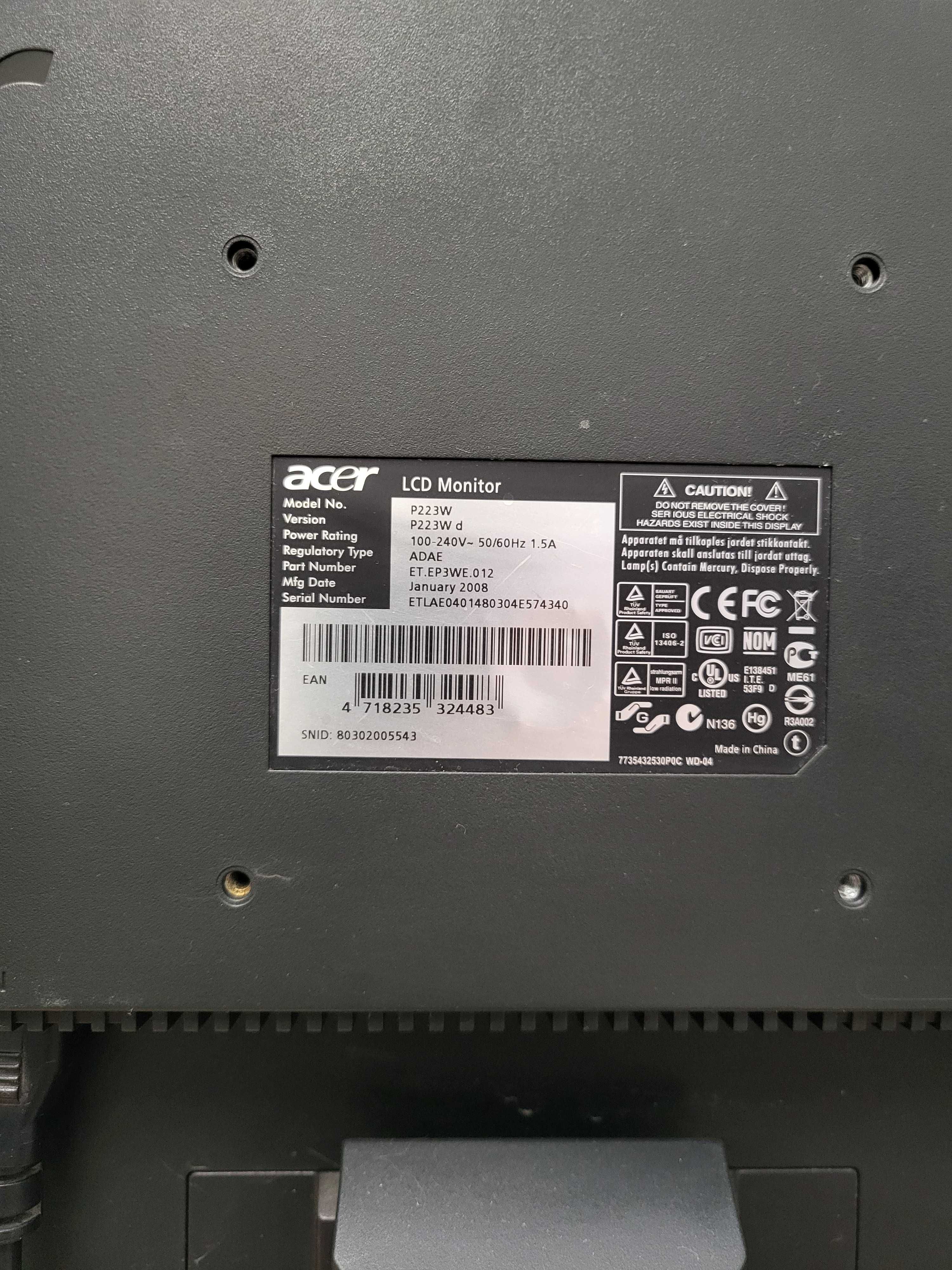 Монитор 22 Acer P223W