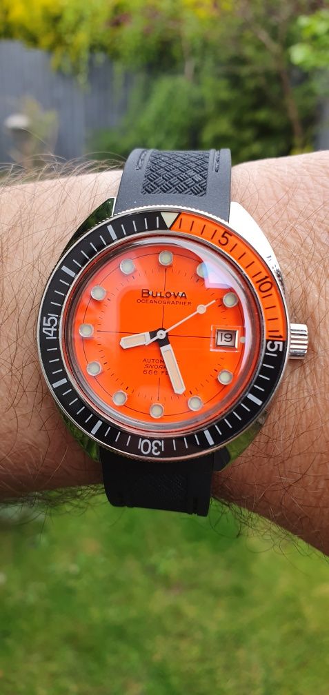 Bulova Devil Diver Oceanographer Snorkel Automatic Orange