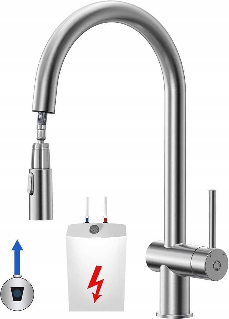 Bateria kuchenna niskociśnieniowa z wyciąganą wylewką do bojlera kran