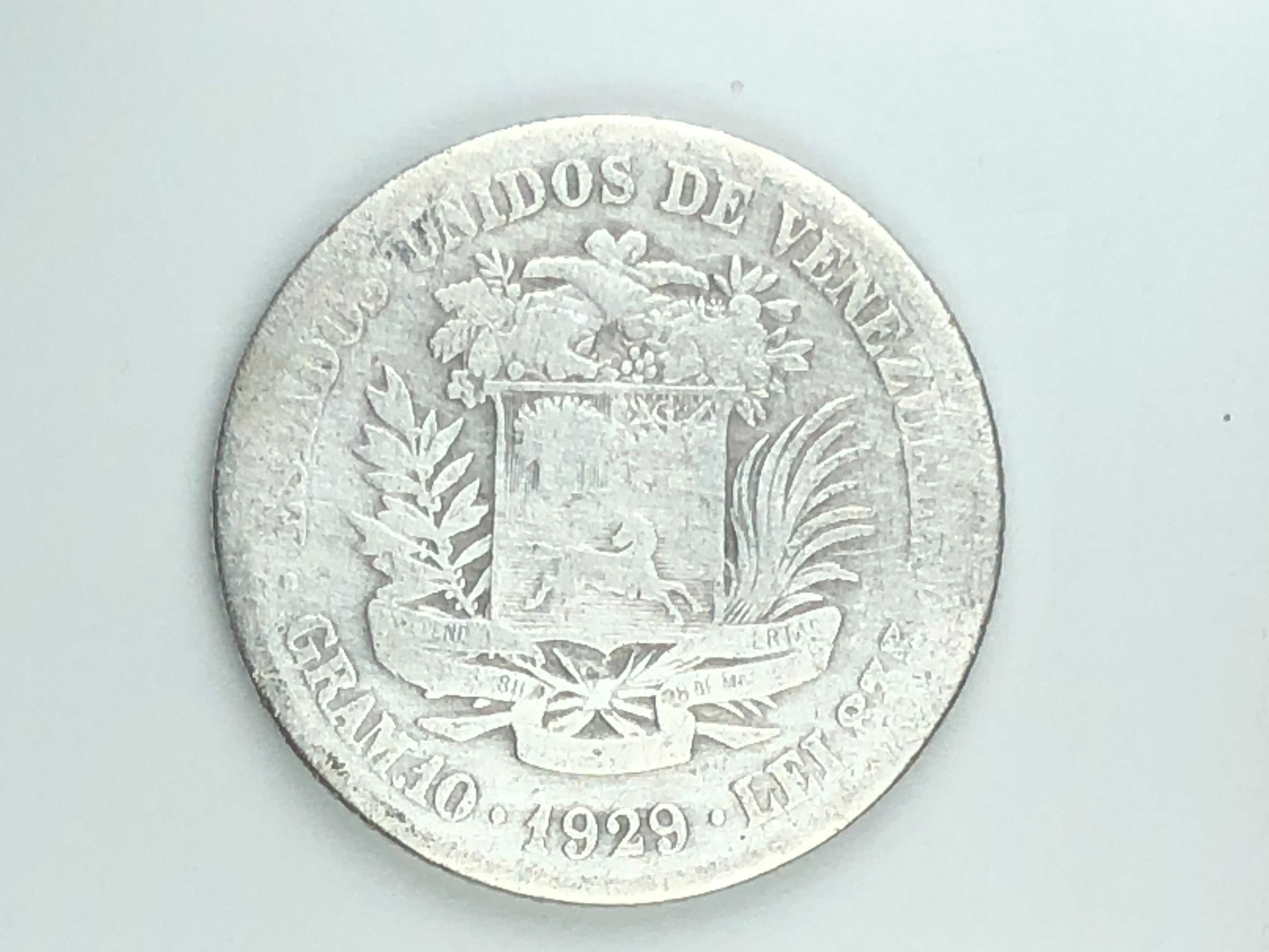 Venezuela 1929 - 2 Bolivar Prata
