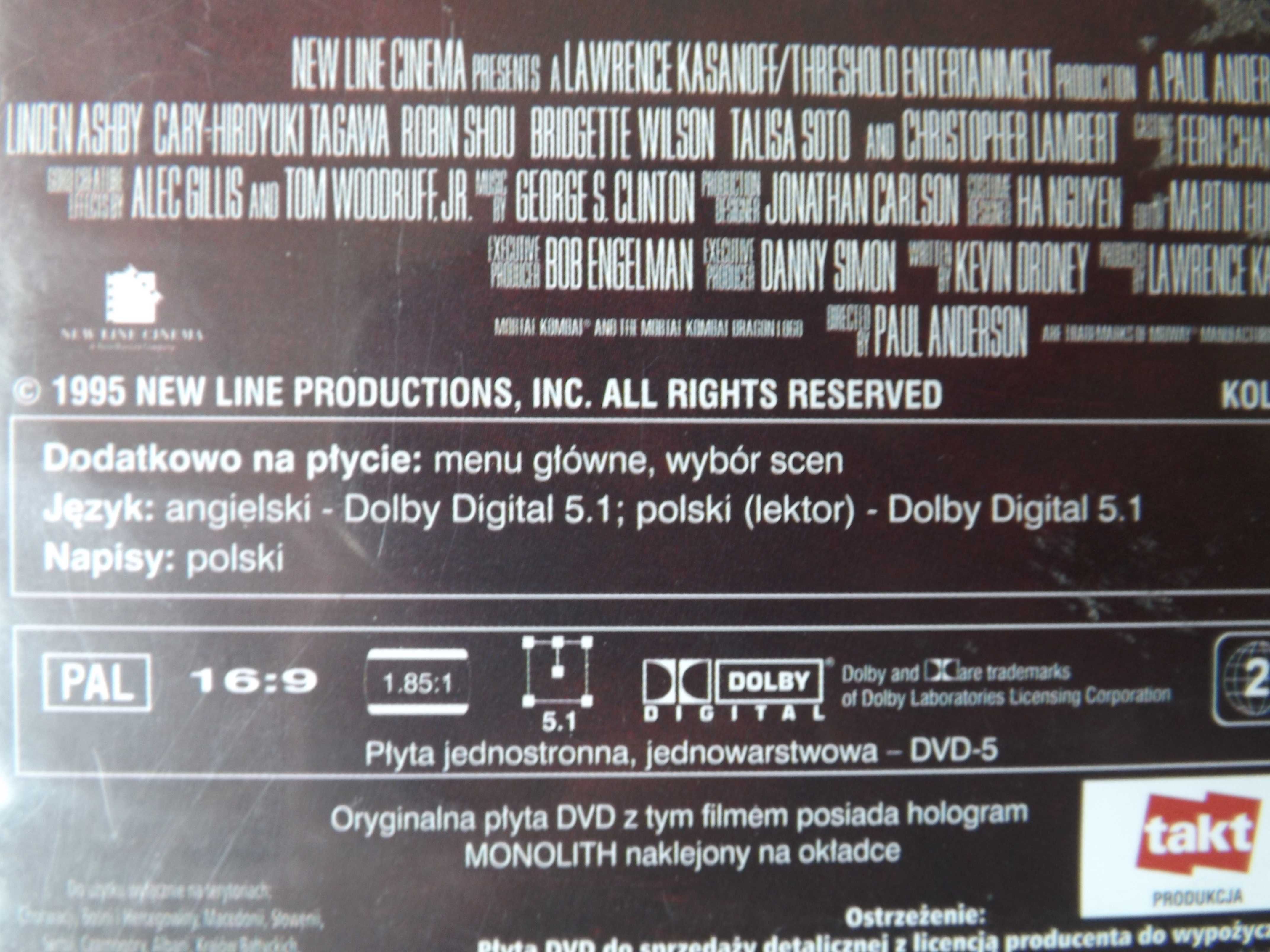 Mortal Kombat cztery dvd filmy, bajki karate unikat